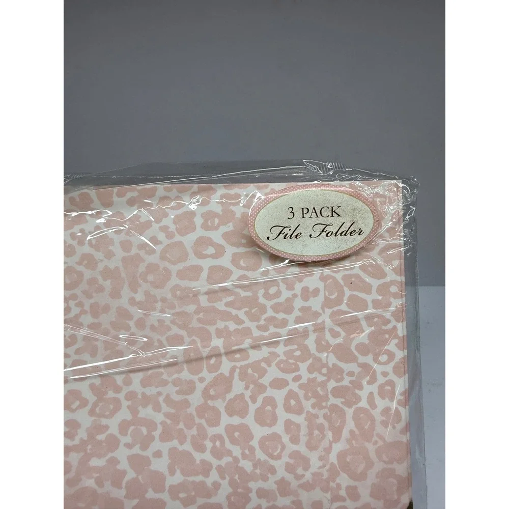 Ana Grace Collection 3 Pack Decorative File Folders Floral Leopard Polka Dot
